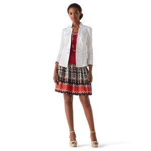 New WHBM Printed Soft Skirt smocked XS XXS